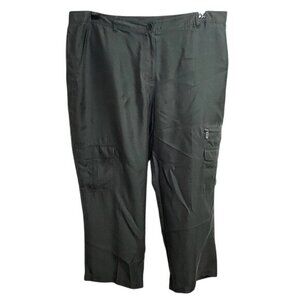 Calvin Klein Silk Pants Green 14